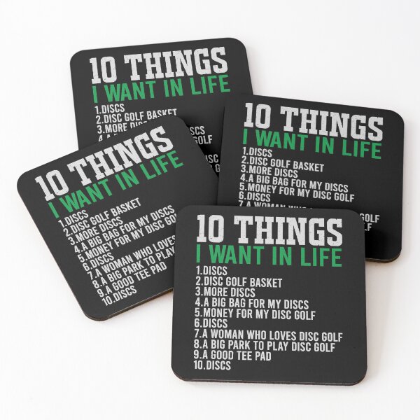 Item preview, Funny 10 Things I Want In My Life Disc golf Frisbee Golf Destressed designed and sold by YAHIA-14.