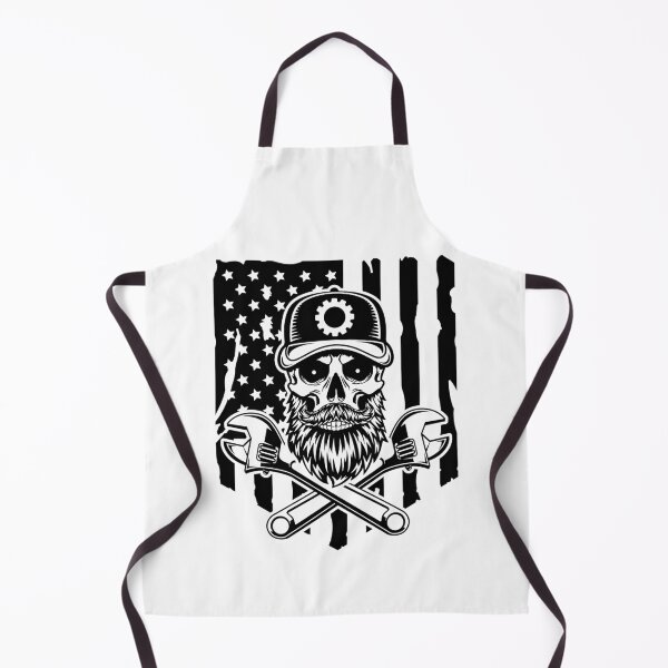 Item preview, Patriotic Bearded Skull with Wrenches designed and sold by MonoByOrion.