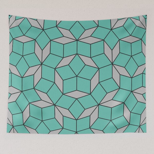Item preview, Penrose tiling opal and grey designed and sold by aapshop.