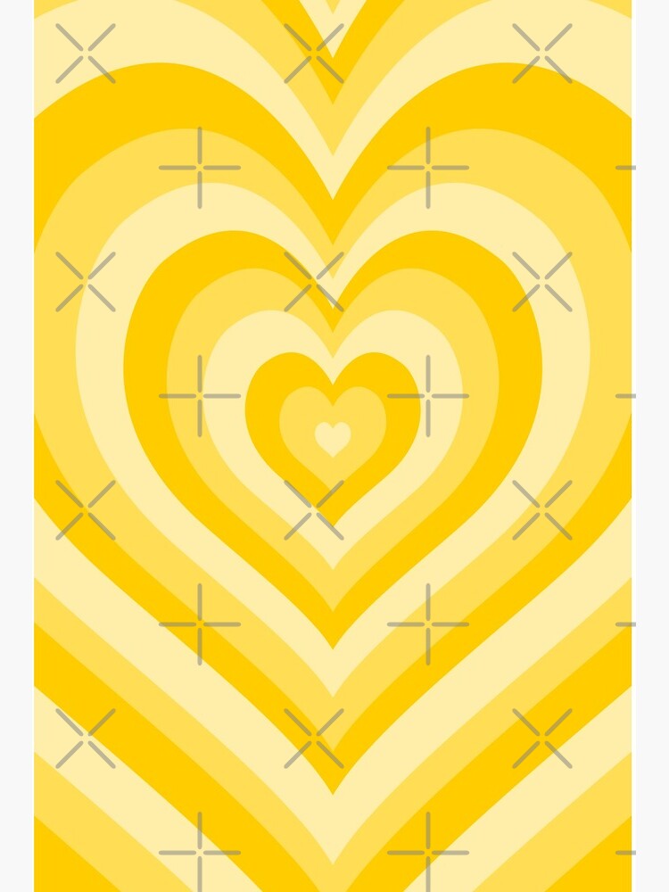 Yellow Heart Eyes | Art Board Print