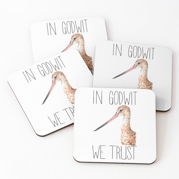 Item preview, In Godwit We Trust (Marbled Gotwit) designed and sold by LauraWolfArtist.