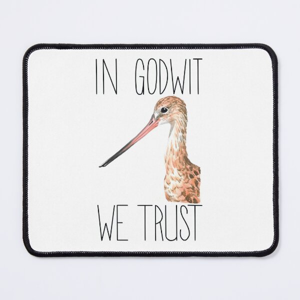 Item preview, In Godwit We Trust (Marbled Gotwit) designed and sold by LauraWolfArtist.
