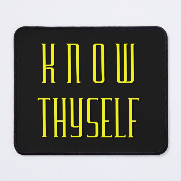 Item preview, Know Thyself Temet Nosce Yellow Design Mindfulness Stoicism Self-Awareness designed and sold by LGbubble.