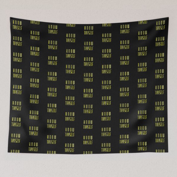 Item preview, Know Thyself Temet Nosce Yellow Design Mindfulness Stoicism Self-Awareness designed and sold by LGbubble.