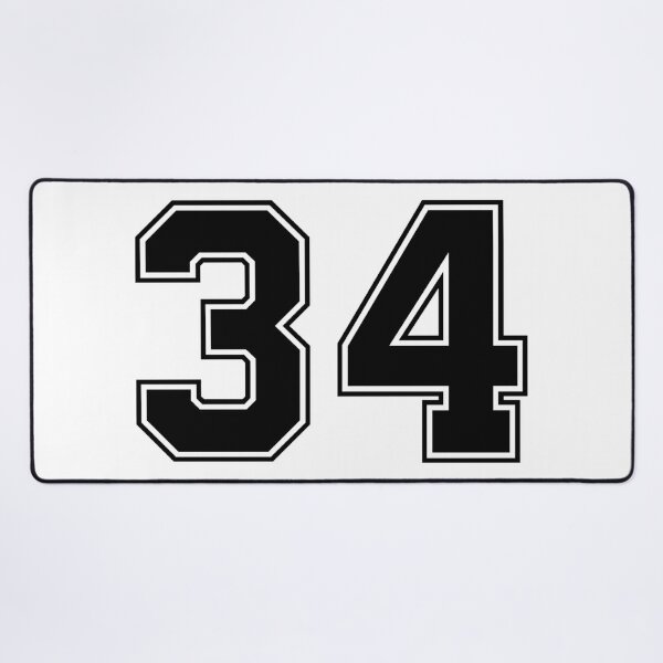 44 American Football Classic Vintage Sport Jersey Number in black number  on white background for american football, baseball or basketball Sticker