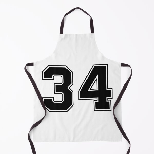 Item preview, 34 American Football Classic Vintage Sport Jersey Number in black number on white background for american football, baseball or basketbal designed and sold by Marcin Adrian.