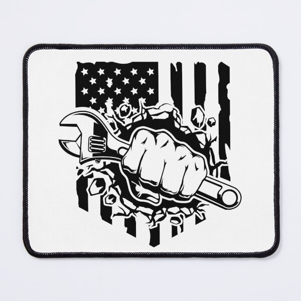 Item preview, Patriotic Mechanic with Wrench Punch Through designed and sold by MonoByOrion.