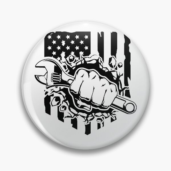 Item preview, Patriotic Mechanic with Wrench Punch Through designed and sold by MonoByOrion.