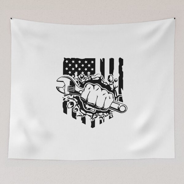 Item preview, Patriotic Mechanic with Wrench Punch Through designed and sold by MonoByOrion.