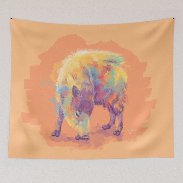 Item preview, Wild Scent - Javelina Illustration designed and sold by Flo Art Studio.