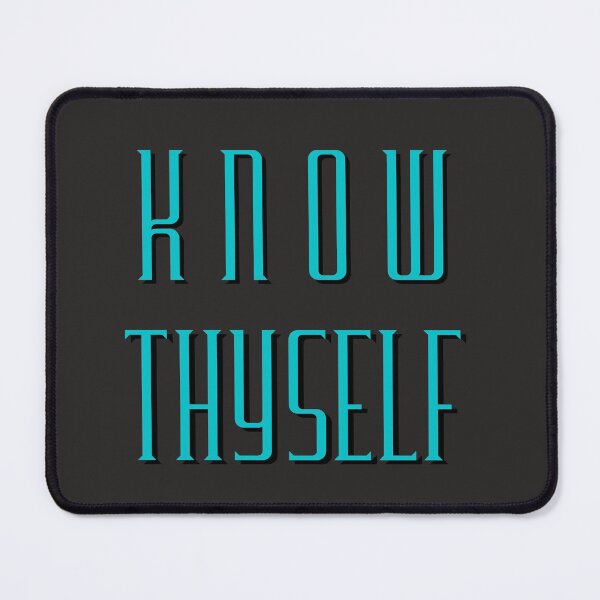 Item preview, Know Thyself Temet Nosce Blue Design Stoicism Mindfulness Self-Awareness designed and sold by LGbubble.