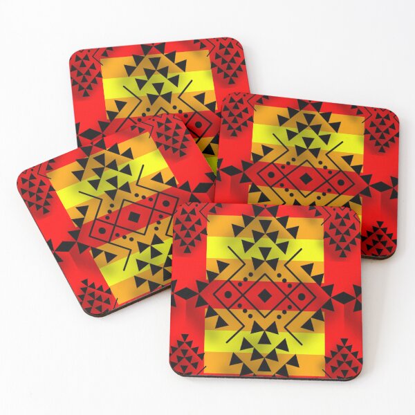 Item preview,  Black / Red Fire Geometric Native Print designed and sold by JMWCD.
