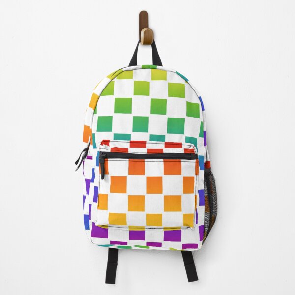 Item preview, Checkered Rainbow gradient and white Checkered Pattern designed and sold by EmmiLooArt.