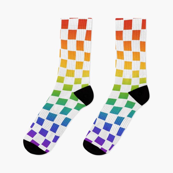 Item preview, Checkered Rainbow gradient and white Checkered Pattern designed and sold by EmmiLooArt.