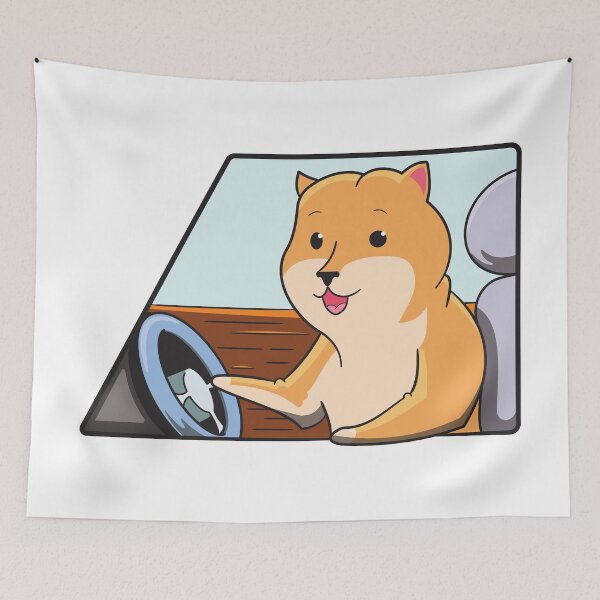 Item preview, Dog Driving a Car - Shiba Inu Driving a Car designed and sold by thecatcouch.