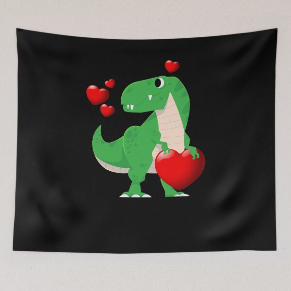 Item preview, Valentines Day Shirt Funny Heart Trex happy Dinosaur Boys T-Shirt designed and sold by justbegreat ★★★★★.
