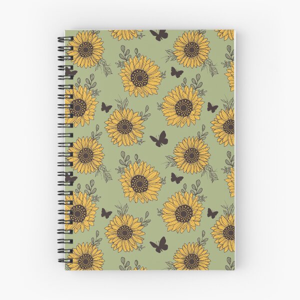 Aperçu de l'œuvre Illustration de motif tournesol et papillon créée et vendue par CompassandCrate.