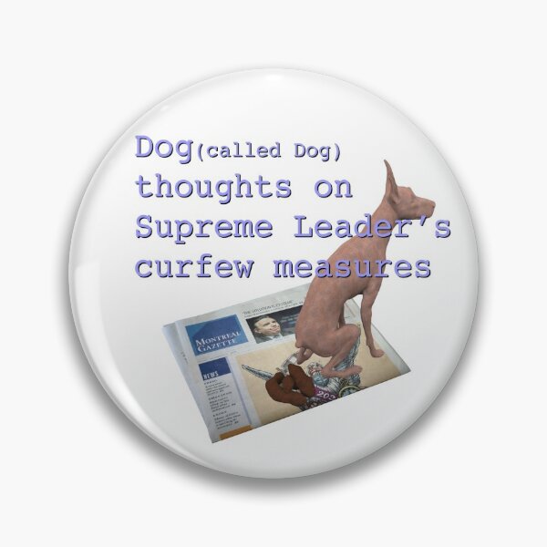 Item preview, Dog thoughts on curfew designed and sold by TradingMom.