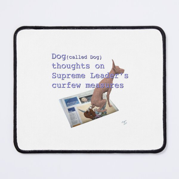 Item preview, Dog thoughts on curfew designed and sold by TradingMom.