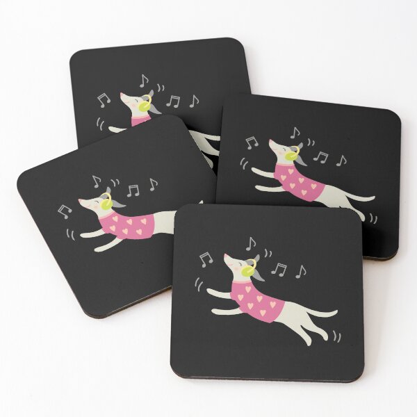 Item preview, Music lover dancing dog with headphones  designed and sold by Darina Gulbina.