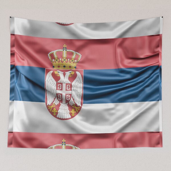 Item preview, Serbia Flag designed and sold by Serbia1389SHOP.