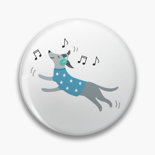 Item preview, Music lover dancing dog with headphones  designed and sold by Darina Gulbina.