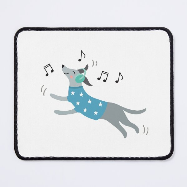 Item preview, Music lover dancing dog with headphones  designed and sold by Darina Gulbina.