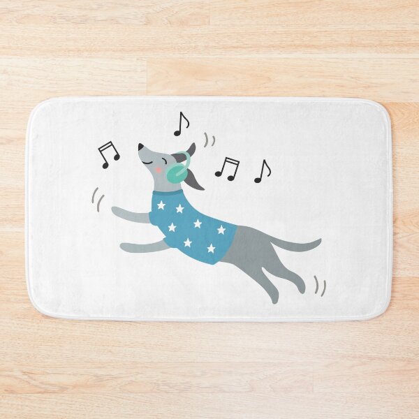 Item preview, Music lover dancing dog with headphones  designed and sold by Darina Gulbina.
