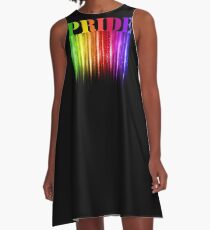 Regenbogen-Schein-Stolz-Kunst, LGBTQ Stolz A-Linien Kleid