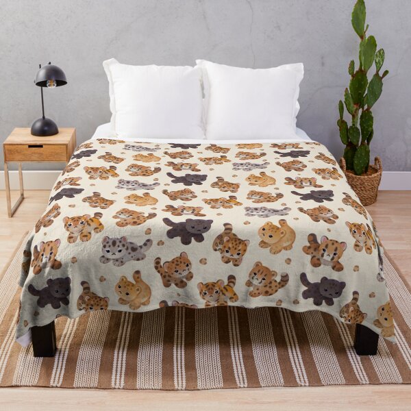 The year of big cat cubs - light Throw Blanket