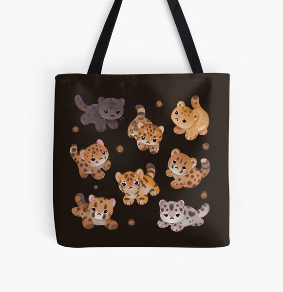 The year of big cat cubs - dark All Over Print Tote Bag