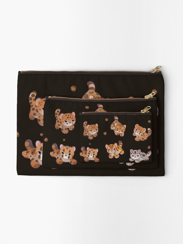 Alternate view of The year of big cat cubs - dark Zipper Pouch