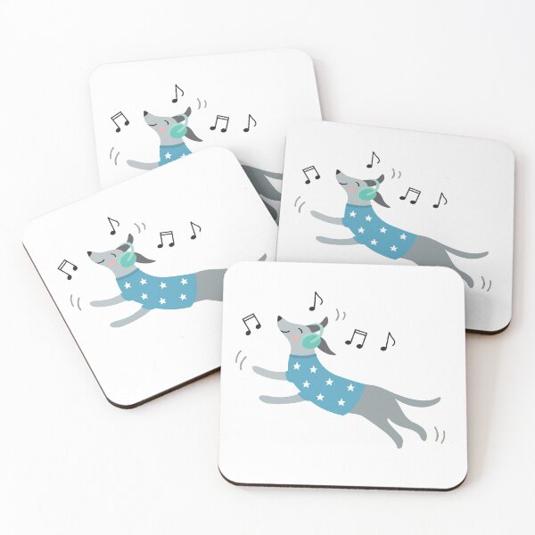 Item preview, Music lover dancing dog with headphones  designed and sold by Darina Gulbina.