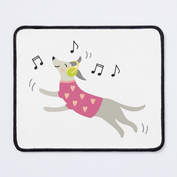 Item preview, Music lover dancing dog with headphones  designed and sold by Darina Gulbina.