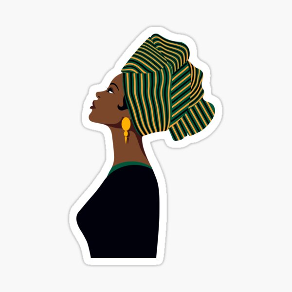 African Black Woman Sticker For Sale By Lucasnunesilust Redbubble 2509