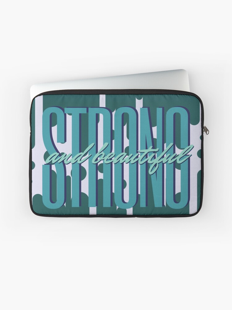 Thumbnail 1 of 2, Laptop Sleeve, Strong and Beautiful in Teal-Blue/Green designed and sold by DesignsbyEH.