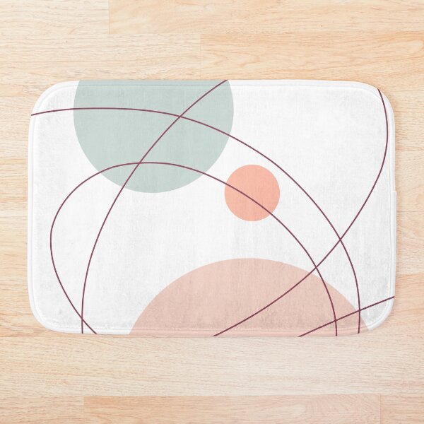 Item preview, Pink and Blue Circles with Line Art designed and sold by Linlera.