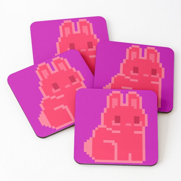 Item preview, Bright Red Pixel Bunny designed and sold by rin3d .