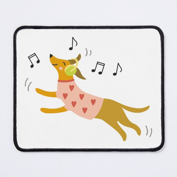 Item preview, Music lover dancing dog with headphones  designed and sold by Darina Gulbina.