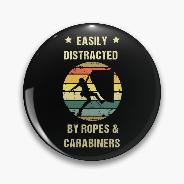 Item preview, Easily Distracted By Ropes & Carabiners Funny Rock Climbing T-Shirt designed and sold by midodesign20.