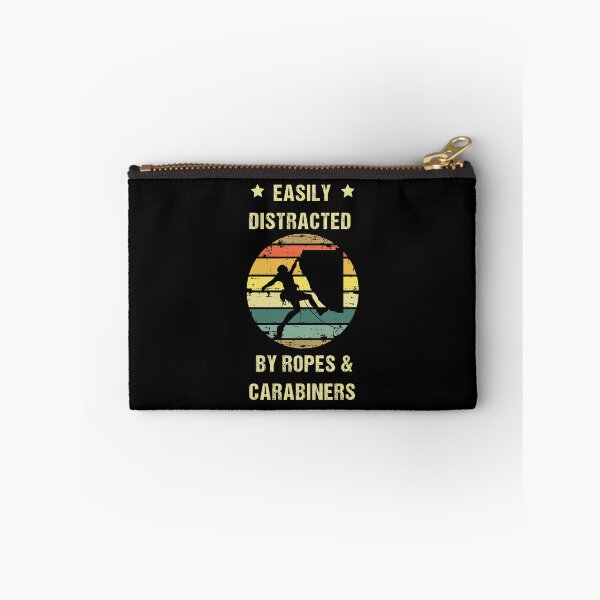 Item preview, Easily Distracted By Ropes & Carabiners Funny Rock Climbing T-Shirt designed and sold by midodesign20.