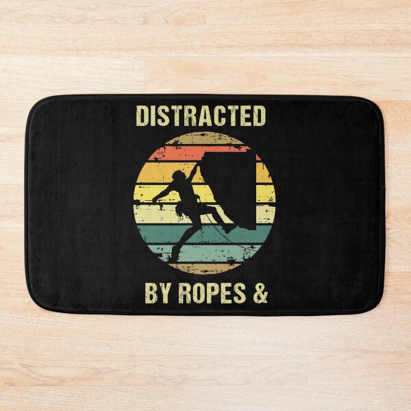 Item preview, Easily Distracted By Ropes & Carabiners Funny Rock Climbing T-Shirt designed and sold by midodesign20.