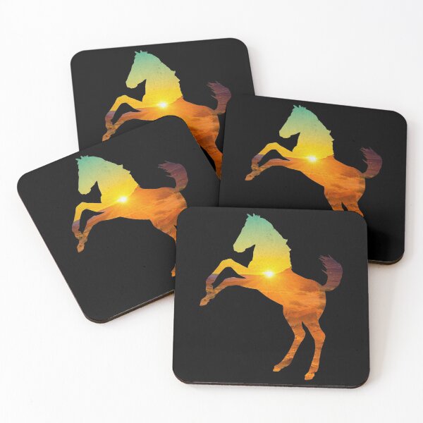 Item preview, Mustang Horse with Sunset designed and sold by SoccaTamam.