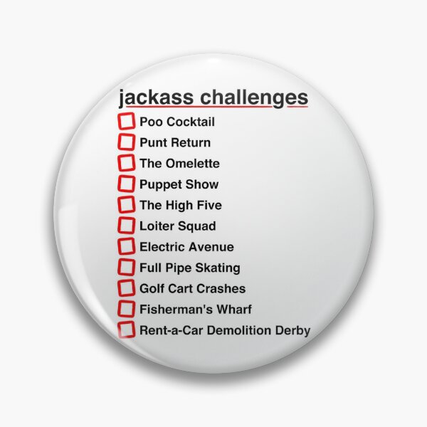 Item preview, Jackass Challenges - 10 challenges checklist  and other products   designed and sold by MasCtrl.