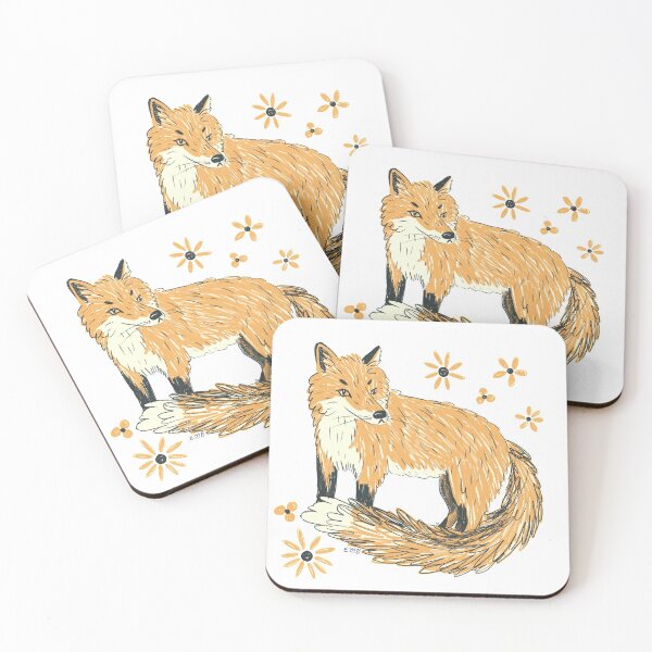 Item preview, Fox with Flowers designed and sold by waddleworks.