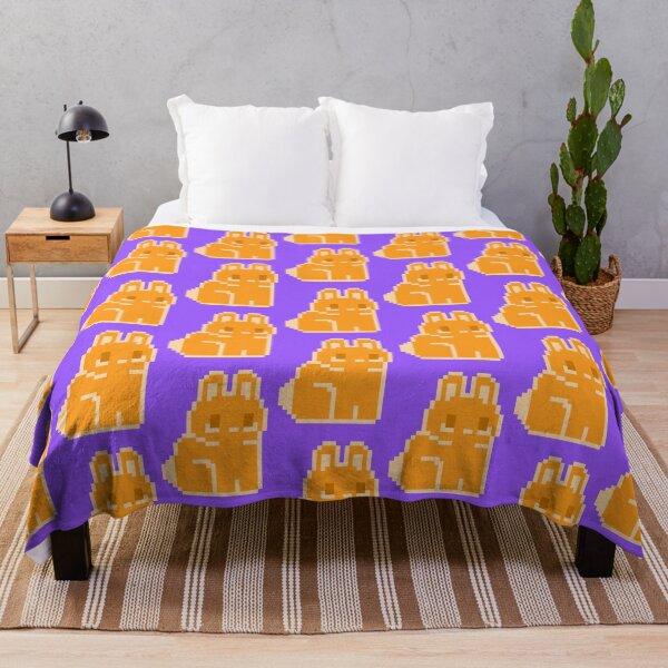 Item preview, Bright Orange Pixel Bunny designed and sold by rin3d .