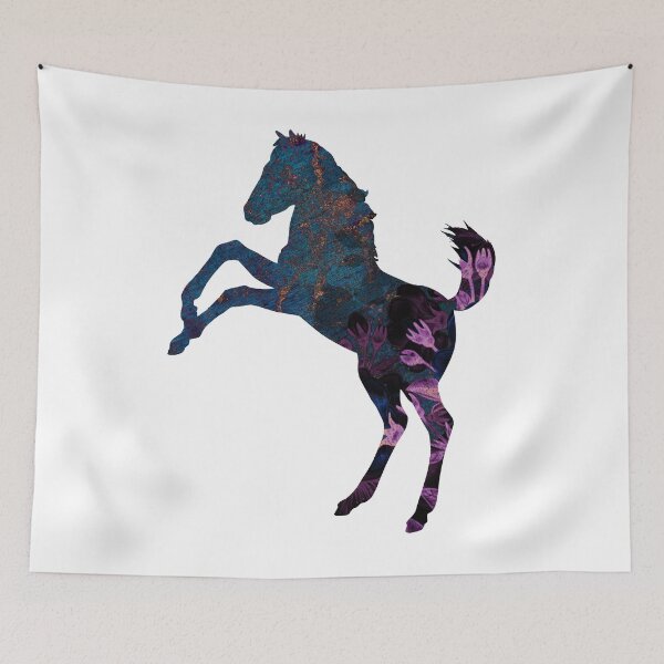Item preview, Mustang Horse with Cherry Blossom and Moon designed and sold by SoccaTamam.