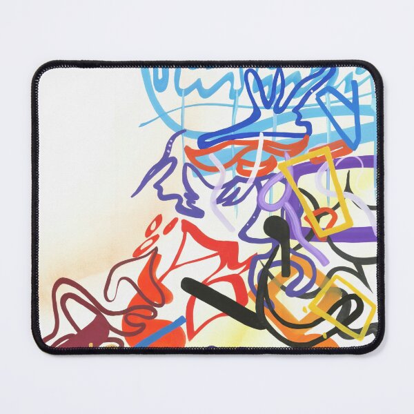 Item preview, Colourful Abstract Squiggle Art Print designed and sold by lisavrobinson.