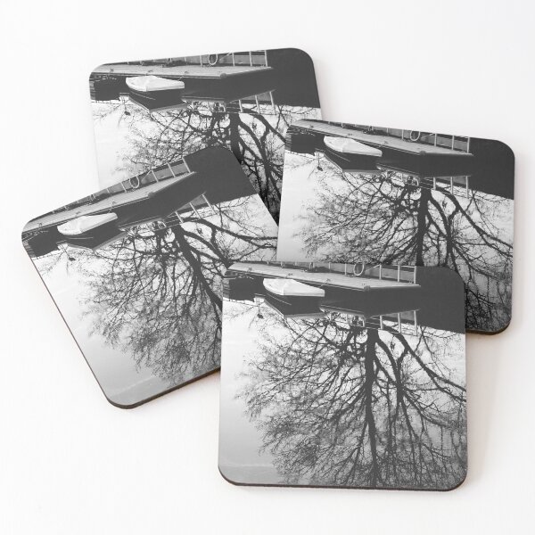 Item preview, Bare tree reflection in still water lake designed and sold by CarolinaReina.