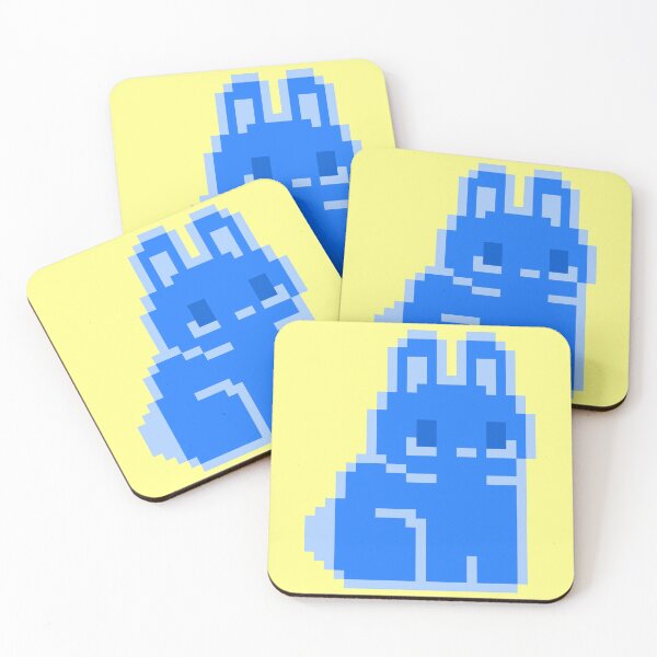 Item preview, Bright Blue Pixel Bunny designed and sold by rin3d .